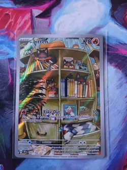 Pokemon TCG Litten Temporal Forces 167/162 Illustration Rare Card - Image 1