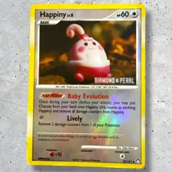 Happiny 52/123 Uncommon Mysterious Treasures Pokemon Reverse Holo LP - Image 1