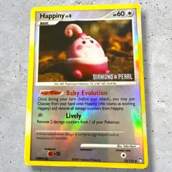 Happiny 52/123 Uncommon Mysterious Treasures Pokemon Reverse Holo LP - Image 3