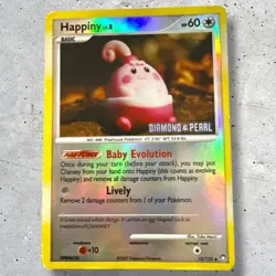 Happiny 52/123 Uncommon Mysterious Treasures Pokemon Reverse Holo LP - Image 4