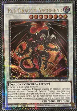 YuGiOh! Red Dragon Archfiend MP24-EN025 Quarter Century Secret Rare 1st Edition - Image 1