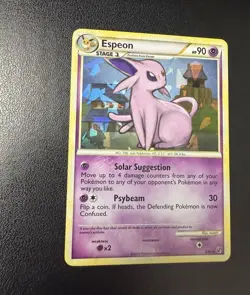 Espeon 2/90 HGSS Undaunted Cracked Ice Holo Rare Pokemon TCG English 2010 - Image 1