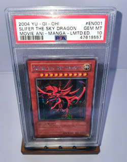 Yu-Gi-Oh! The Movie Ani-Manga Slifer The Sky Dragon YMA-EN001 PSA 10 Secret Rare - Image 2