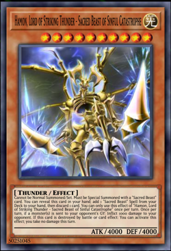 YuGiOh Calamity of the Sacred Beasts Hamon, Lord of Striking Thunder CORI-EN006 - Image 1