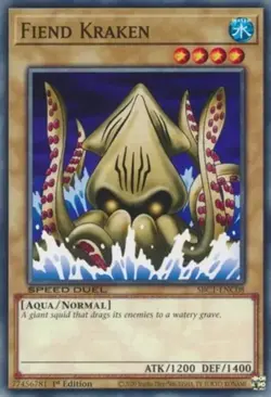 Yugioh! Fiend Kraken - SBC1-ENC08 - Common - 1st Edition Near Mint, English - Image 1