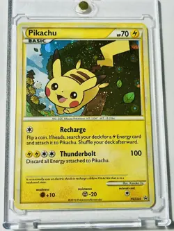 Pikachu Promo HGSS03 Holo Pokemon Card HeartGold & SoulSilver Rare Holo Vintage - Image 1