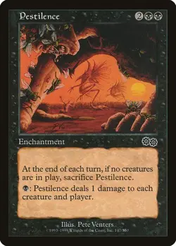 MTG - Pestilence - Urza's Saga - Magic the Gathering - Image 1