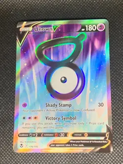 Unown V 176/195 - Silver Tempest Pokemon Card - NM - Image 1