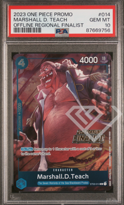 One Piece Marshall D. Teach ST03-014 Offline Regional Finalist 2023 - PSA 10 Eng - Image 1