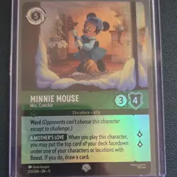 Ravensburger Disney Lorcana Minnie Mouse Mrs. Cratchit Epic Foil 213/204 - Image 1