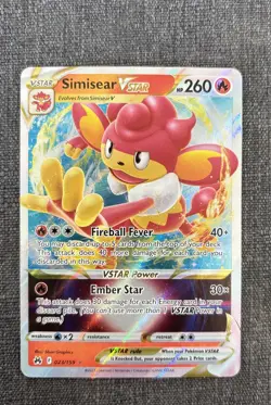 Simisear VSTAR 023/159 Crown Zenith NM Full Art Ultra Rare Pokemon Card - Image 1