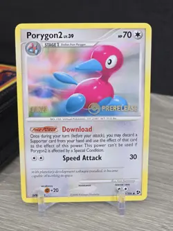 Pokemon Porygon 2 Staff Prerelease #49/106 Diamond & Pearl Great Encounters Rare - Image 3