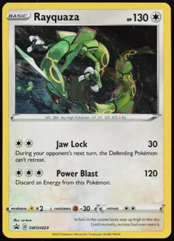 Rayquaza SWSH029 Holo Promo Sword & Shield Promo Pokemon NM - Image 1