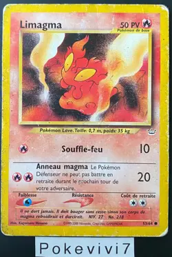 Carte Pokemon LIMAGMA 53/64 Commune NEO REVELATION Wizards FR OCCASION - Image 1