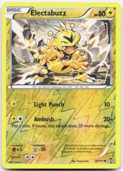 Electabuzz 29/111 Common Furious Fists Pokemon Reverse Holo MP - Image 1