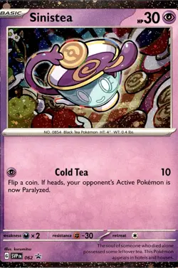 POKEMON SINISTEA 062 SCARLET & VIOLET PROMO HOLO PROMO HOLO LP - Image 1