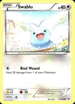 POKEMON SWABLU 73 ROARING SKIES 108 COMMON LP - Image 1
