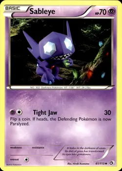 POKEMON SABLEYE 61 LEGENDARY TREASURES 113 UNCOMMON LP - Image 1