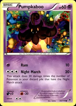 POKEMON PUMPKABOO 44 PHANTOM FORCES 119 COMMON LP - Image 1