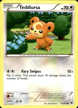 POKEMON TEDDIURSA 75 PLASMA BLAST 101 COMMON LP - Image 1
