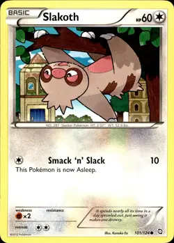 POKEMON SLAKOTH 101 DRAGONS EXALTED 124 COMMON LP - Image 1