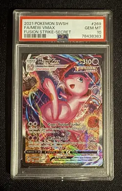 2021 POKEMON SWORD & SHIELD FUSION STRIKE SECRET #269 FULL ART/MEW VMAX PSA 10 - Image 4