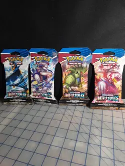 Pokemon Sword & Shield Battle Styles Sleeved 4 Booster Packs Full Art Set - Image 1