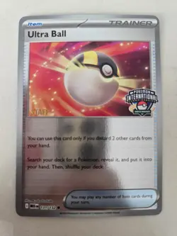 Ultra Ball 131/132 Mega Evolution NAIC 2026 STAFF Pokemon TCG Promo Card - Image 1
