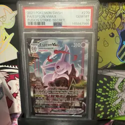 2021 Pokemon SWSH Fusion Strike Espeon VMAX #270/264 PSA 10 GEM MINT - Image 1