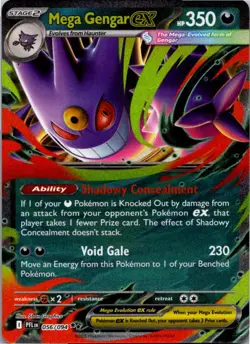 Mega Gengar ex 056/094 Double Rare Phantasmal Flames Pokemon Holo Near Mint - Image 1