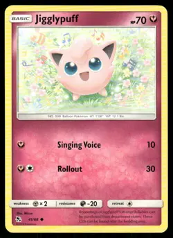 Pokemon Jigglypuff Hidden Fates 41/68 C NM/M - Image 1