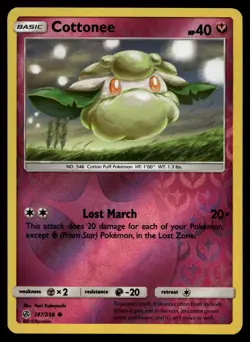 POKEMON COTTONEE COSMIC ECLIPSE 147/236 REVERSE HOLO C NM/M - Image 1