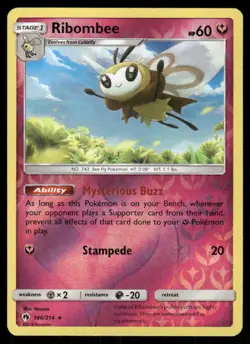POKEMON RIBOMBEE LOST THUNDER 146/214 REVERSE HOLO R NM/M - Image 1