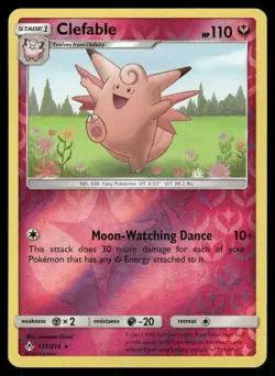 POKEMON CLEFABLE UNBROKEN BONDS 133/214 REVERSE HOLO R LP - Image 1