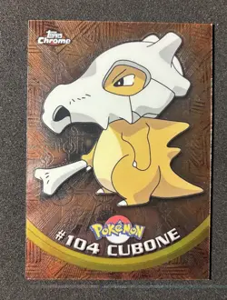Cubone 2000 Topps Chrome Pokemon TV Animation Edition #104 Lightly Played LP - Image 1