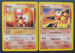 Pokemon Magby 23/111 & Magmar 40/111│Neo Genesis 2000│LP│ Rare │ DE - Image 1