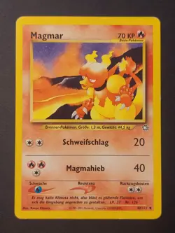 Pokemon Magby 23/111 & Magmar 40/111│Neo Genesis 2000│LP│ Rare │ DE - Image 2