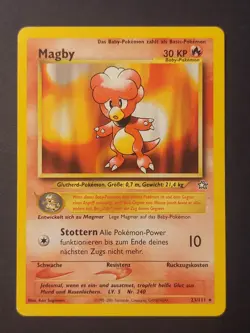 Pokemon Magby 23/111 & Magmar 40/111│Neo Genesis 2000│LP│ Rare │ DE - Image 4