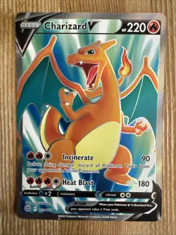 Charizard V 153/172 Pokemon Brilliant Stars Sword Shield Full Art Card MP - Image 1