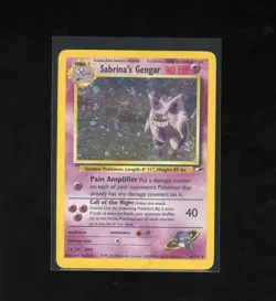 SWIRL 2000 Pokemon Gym Heroes Sabrina's Gengar 14/132 Holo Foil Rare Original - Image 1