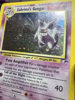 SWIRL 2000 Pokemon Gym Heroes Sabrina's Gengar 14/132 Holo Foil Rare Original - Image 4