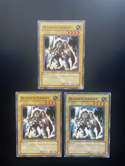 Yugioh Headless Knight DB1-EN248 Common Unlimited Edition MP/HP X3 - Image 1