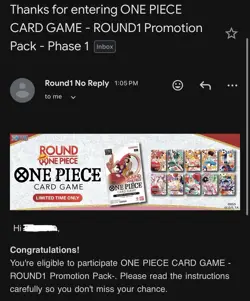 Round 1 x One Piece Collab Promo Pack (ONE PACK PER PURCHASE)✅CONFIRMED PREORDER - Image 2