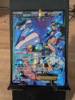 Pokemon TCG Team Aqua's Kyogre EX Double Crisis Holo Full Art Card 6/34 - Image 1
