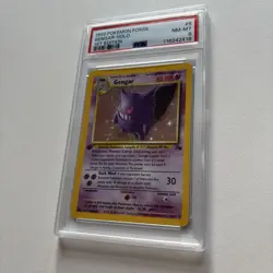 1999 Pokemon Fossil 1st Edition Gengar Holo #5 PSA 8 NM-MT WOTC Vintage - Image 2