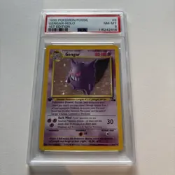 1999 Pokemon Fossil 1st Edition Gengar Holo #5 PSA 8 NM-MT WOTC Vintage - Image 3
