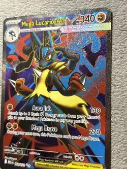 Mega Lucario ex 160/132 Full Art Holo Pokemon Card Mega Evolution NM - Image 4