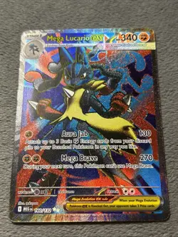 Mega Lucario ex 160/132 Full Art Holo Pokemon Card Mega Evolution NM - Image 5