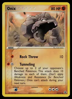 Onix 42/112 Uncommon FireRed & LeafGreen Pokemon Lightly Played - Image 1