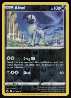 Absol 164/264 Rare Fusion Strike Pokemon Reverse Holo NM - Image 1